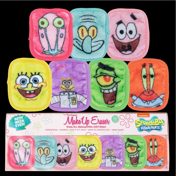 Makeup Eraser Skincare Nib Spongebob 7 Day Set Poshmark Makeup Eraser Skincare Nib Spongebob